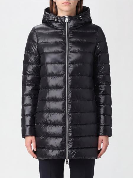 Herno Long Quilted Nylon Hooded Puffer Coat with Down Padding