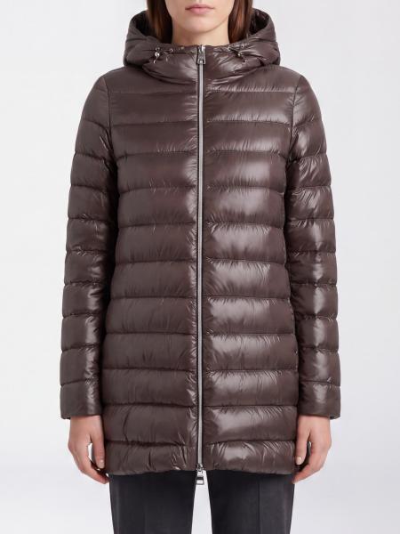 Herno Long Quilted Nylon Hooded Puffer Coat with Down Padding