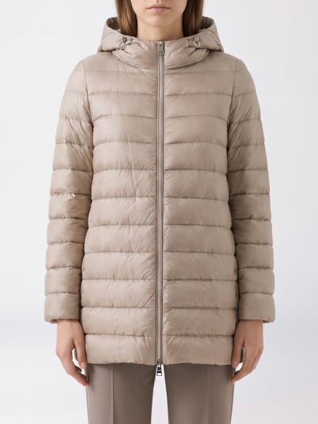 Herno Long Quilted Nylon Hooded Puffer Coat with Down Padding