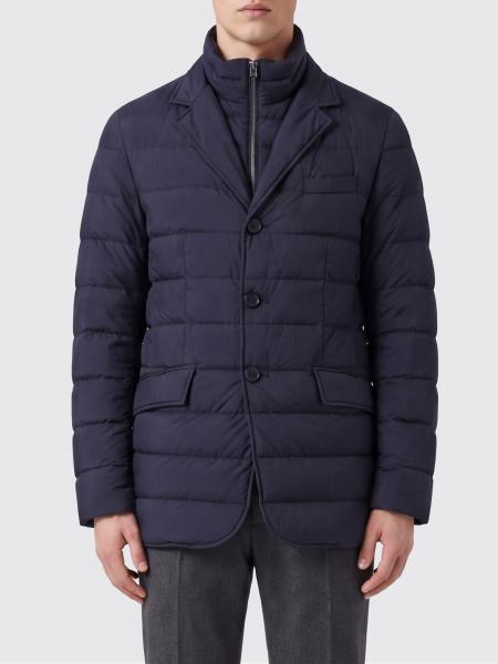 Slim Fit Quilted Nylon Down Blazer Herno with Bib