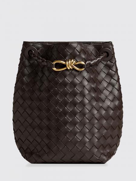 Andiamo Woven Lambskin Bucket Bag Bottega Veneta with Adjustable Strap