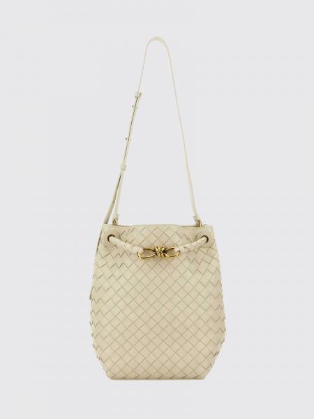 Andiamo Woven Lambskin Bucket Bag Bottega Veneta with Adjustable Strap
