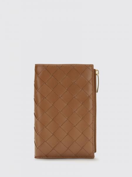 Bifold Woven Calfskin Wallet Bottega Veneta with Card Slots and Zip Pocket