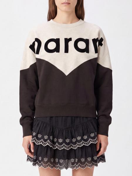 Isabel Marant Etoile Relaxed Fit Crewneck Cotton Sweatshirt with Logo