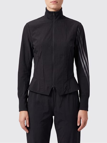 Slim Fit Cropped Technical Fabric Track Jacket Y-3 with Turtleneck