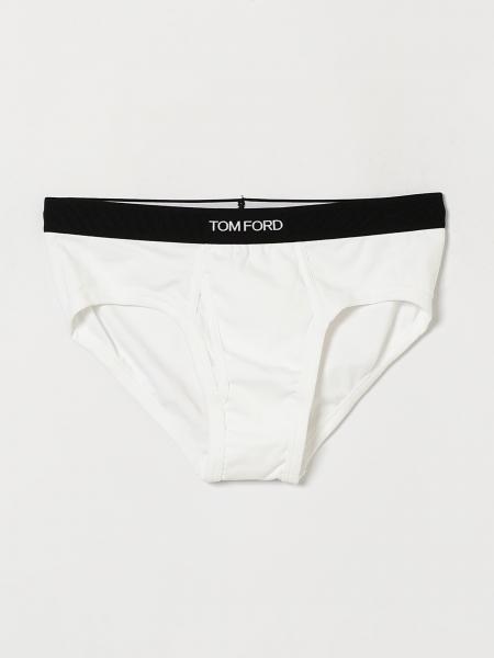 Slips Tom Ford de algodón elástico con cinturilla con logo en contraste