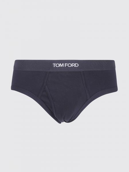 Contrast Logo Waistband Stretch-Cotton Briefs Tom Ford