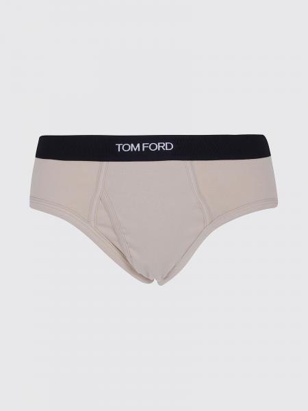 Contrast Logo Waistband Stretch-Cotton Briefs Tom Ford