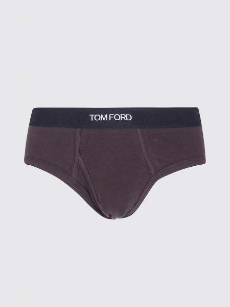 Contrast Logo Waistband Stretch-Cotton Briefs Tom Ford