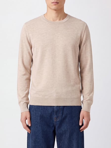 Maglia girocollo Brunello Cucinelli in pregiato misto cashmere e seta