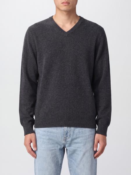 Pure Cashmere V-Neck Jumper Brunello Cucinelli with Ribbed Trims