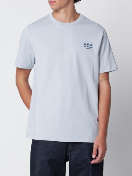 Contrasting Printed Logo Short-Sleeved Cotton T-shirt A.P.C.