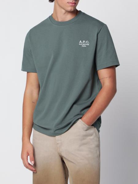 Contrasting Printed Logo Short-Sleeved Cotton T-shirt A.P.C.
