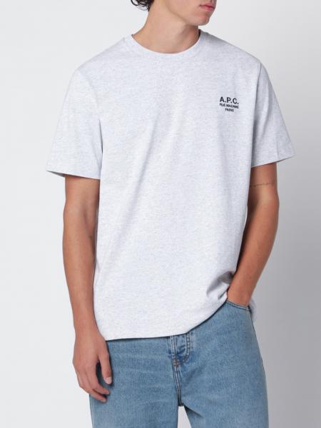 Contrasting Printed Logo Short-Sleeved Cotton T-shirt A.P.C.