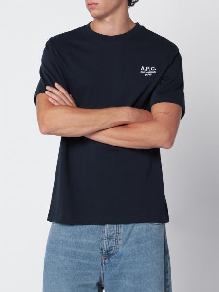 Contrasting Printed Logo Short-Sleeved Cotton T-shirt A.P.C.