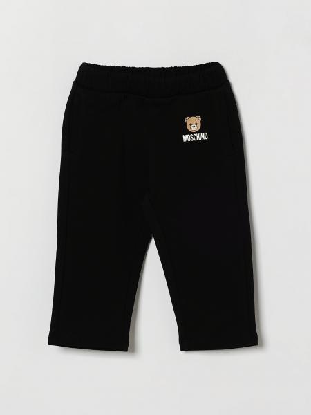 Boy's Teddy Bear Print Cotton Jogging Trousers Moschino