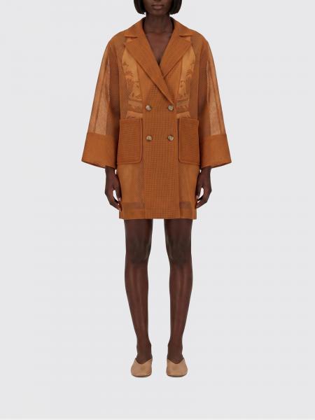 Herno Sheer Double-Breasted Longline Blazer with Peak Lapels