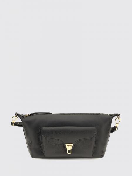 Coccinelle Beat Generation Grained Leather Crossbody Bag with Buckle
