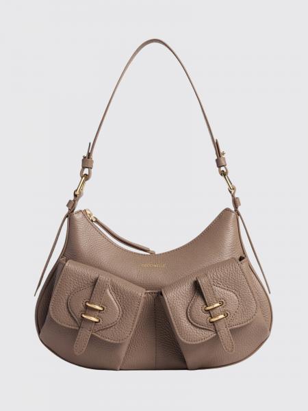 Mavery Grained Leather Shoulder Bag Coccinelle with Zip Closure