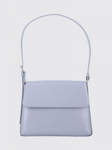 Virginie Smooth Leather Shoulder Bag A.P.C. with Flap Closure