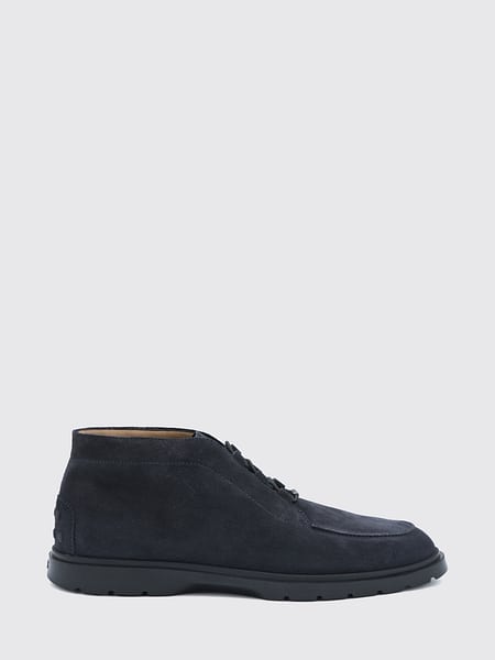 Suede Calfskin Chukka Boots Tod's with Round Toe and Rubber Sole