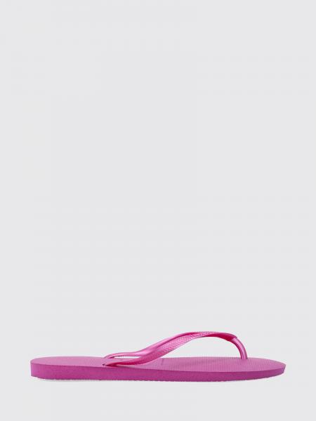 Slim Rubber Thong Sandals Havaianas with Low Heel and Tone-on-Tone Logo