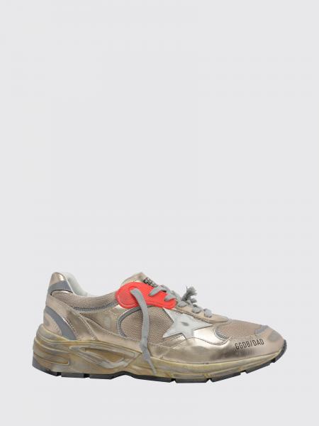 Baskets Dad-Star Golden Goose en cuir laminé et mesh avec effet usé