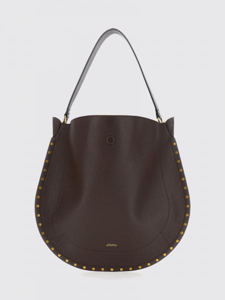 Bolso hobo Oskan Isabel Marant de piel de becerro con tachuelas y neceser extraíble