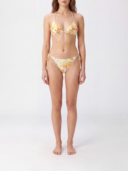 Bikini Zimmermann con stampa floreale a triangolo e slip a vita bassa