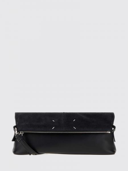 Maison Margiela 5AC Calfskin and Suede Clutch with Shoulder Strap