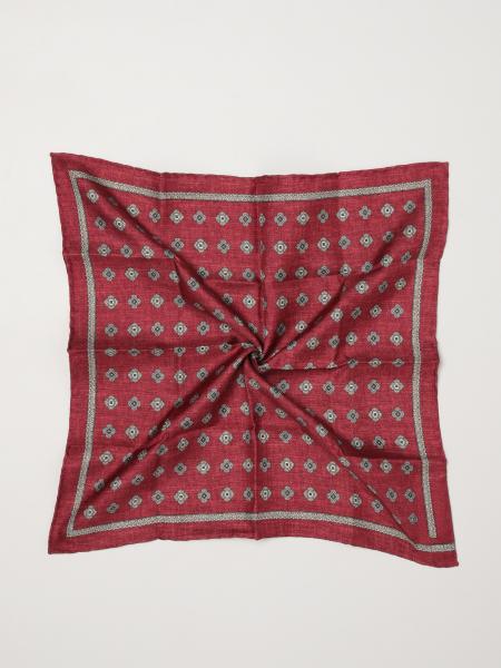 Floral Print Pure Silk Pocket Square Brunello Cucinelli