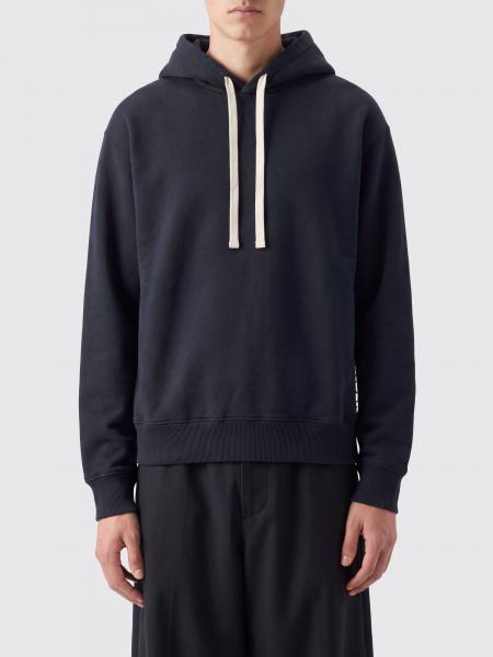 Jil Sander Relaxed Fit Cotton Hoodie with Dropped Shoulders