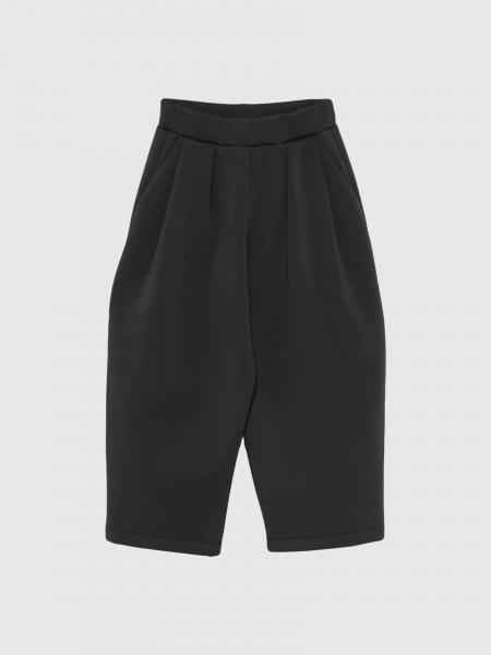 Balmain Boy's Wide-Leg Cotton-Blend Trousers with Contrast Logo