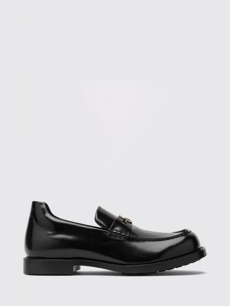 Balenciaga Comfy Penny Loafers in Brushed Calfskin with Logo