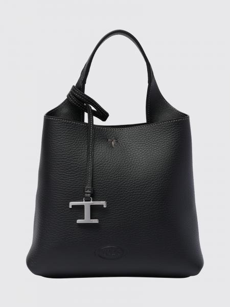 Grained Leather Mini Handbag Tod's with Charm and Embossed Logo