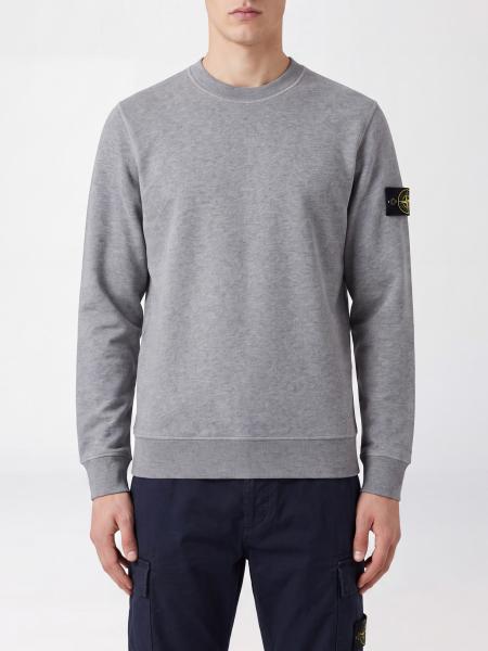 Sweat à col rond Stone Island en coton avec patch logo Compass sur la manche