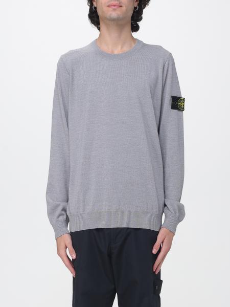 Stone Island 100% Virgin Wool Crew-Neck Jumper with Compass Logo
