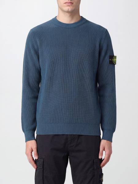 STONE ISLAND Compass 徽标修身棉质圆领毛衣