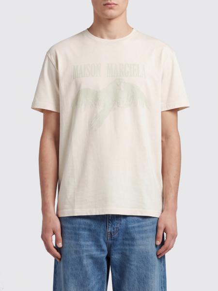 Maison Margiela Graphic Logo Print Cotton Crewneck T-Shirt