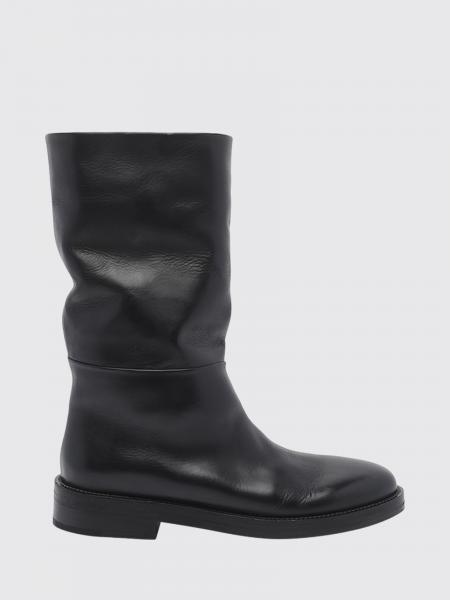 Botas de motorista Tubetto Marsèll de piel envejecida con punta redonda