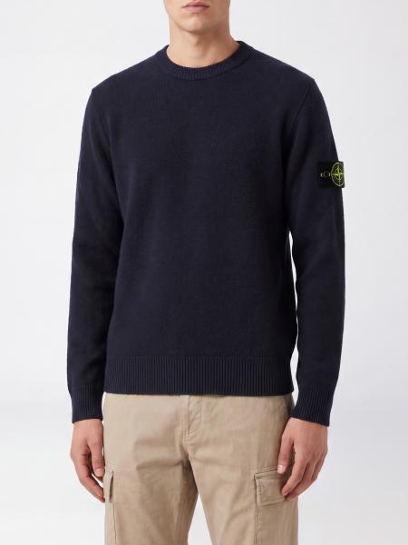 Stone Island Virgin Wool Crewneck Jumper with Compass Logo Patch