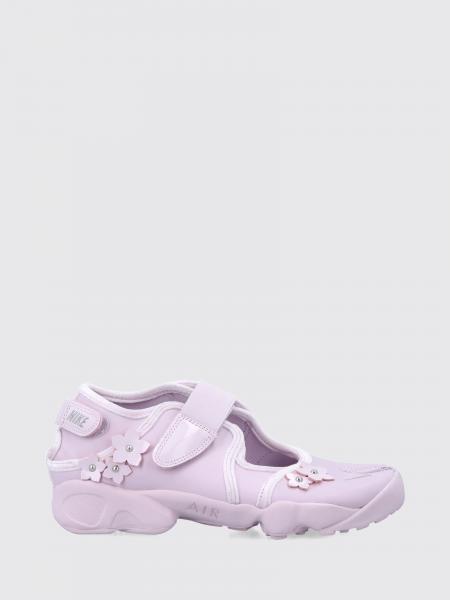 Nike Air Rift Leather Sneakers with Tabi Toe and Floral Embroidery