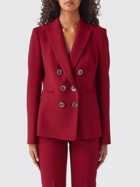 Alexia Cropped Double-Breasted Crêpe Blazer Pinko with Rever Collar