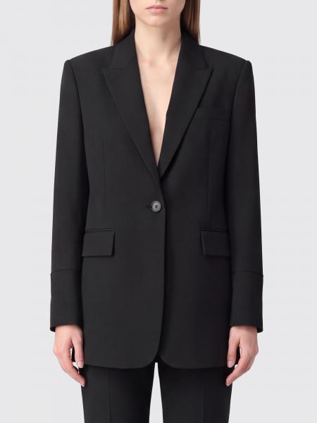 Pinko Single-Breasted Short Blazer in Viscose Blend with One-Button Closure