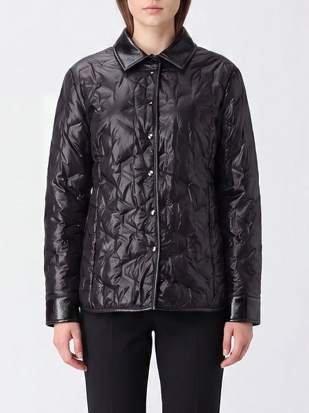 Pinko Dipladenia Quilted Nylon Shirt-Style Down Jacket with Dropped Shoulders