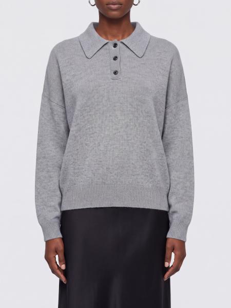Polo de punto relaxed fit de Lisa Yang en pura cachemira con manga larga