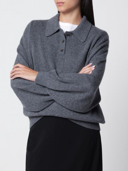 Lisa Yang Relaxed Fit Pure Cashmere Long-Sleeved Knitted Polo