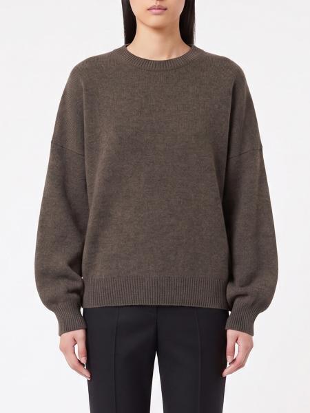Lisa Yang Relaxed Fit Pure Cashmere Crewneck Jumper with Dropped Shoulders