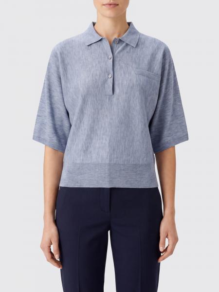LISA YANG 宽松版纯羊绒短袖针织 Polo 衫