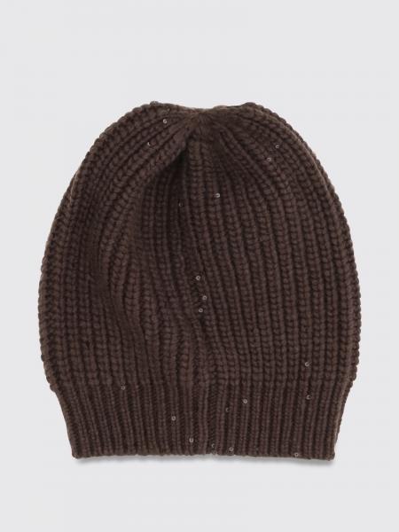 Brunello Cucinelli Cashmere and Silk Beanie with Sequins